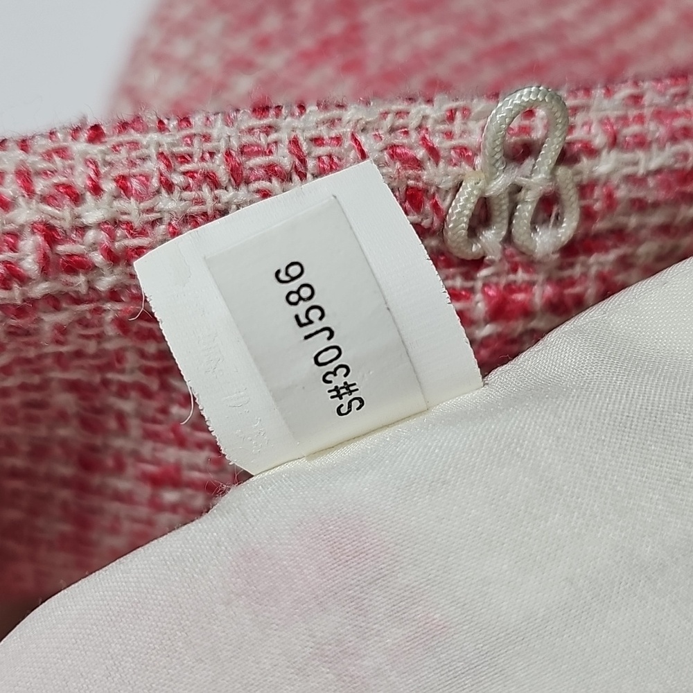 Kay Unger New York Pink White Tweed Boucle Blazer Jacket 4 Office Career Work - Picture 10 of 13